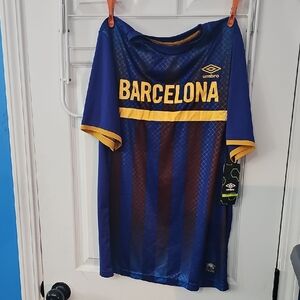 Umbro Barcelona Blue and Gold Striped Jersey